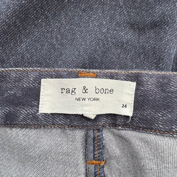 Rag & Bone Rosa Miramar Liquid Straight-Leg Pants Sweatpant Jeans Dark Wash 24 - Picture 7 of 11